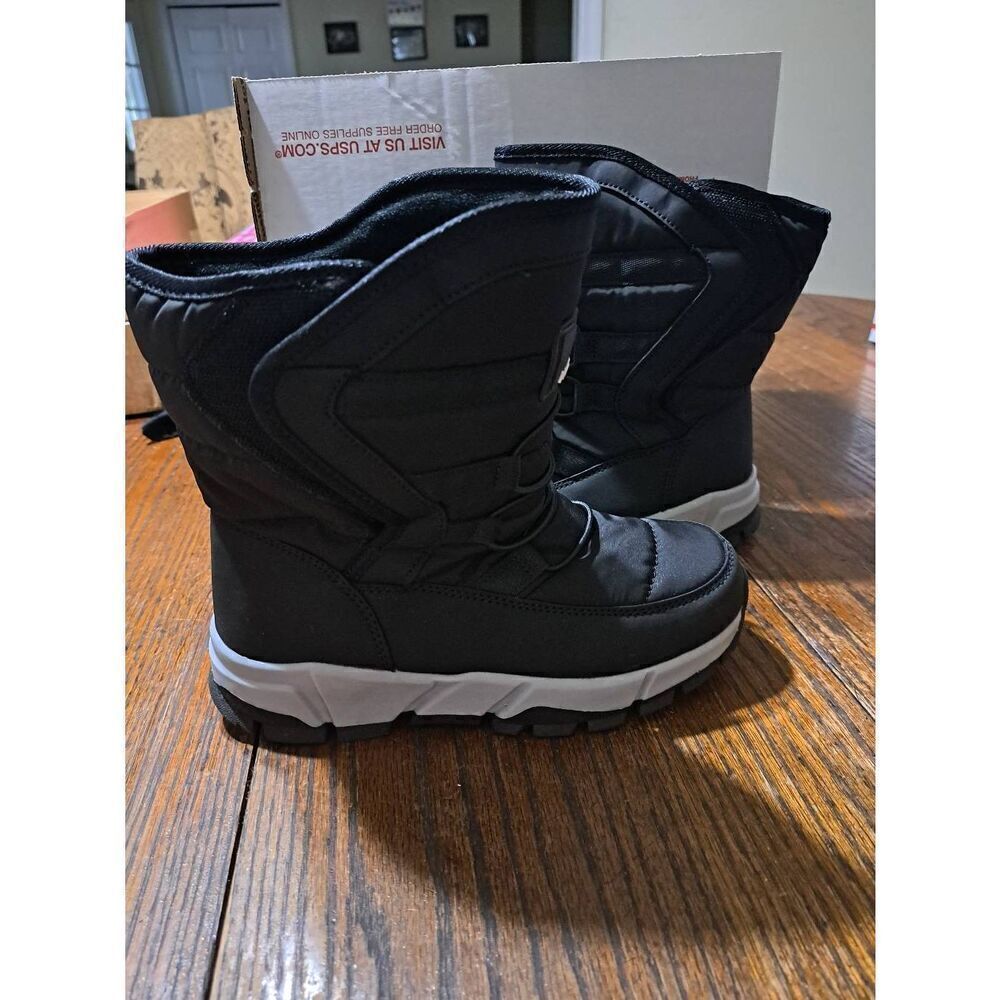 Kids Toddler Size 3 Hobibear Black Hook and Loop Snow Ski Boots
